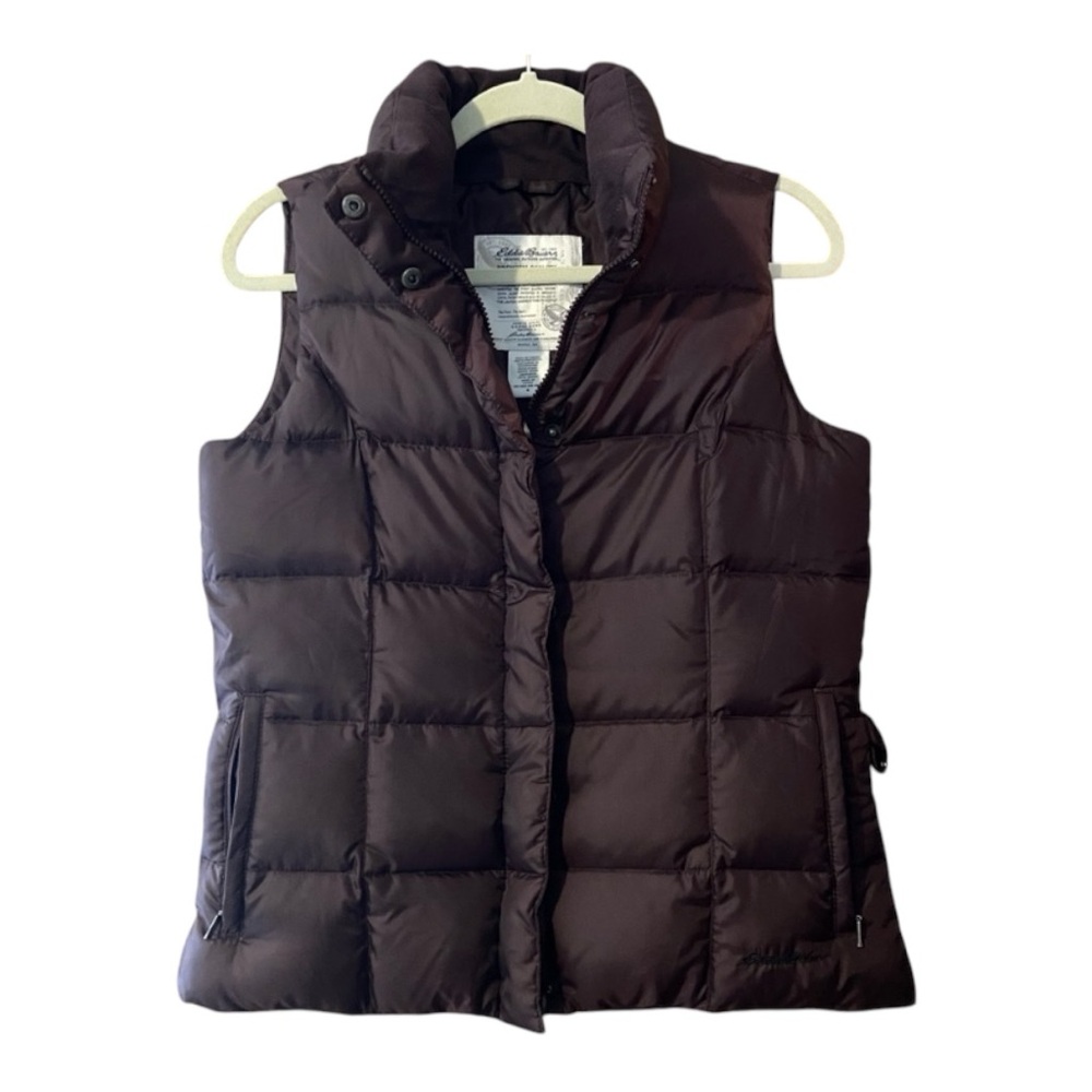 Eddie Bauer Women’s Purple Puffer Vest - Size Small Goose Down Filled